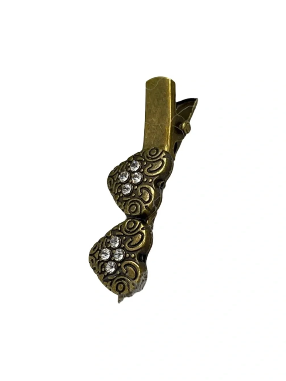 Gold Heart Rhinestone Hair Clip - Women Accessories 2.0”FINAL PRICE DROP
